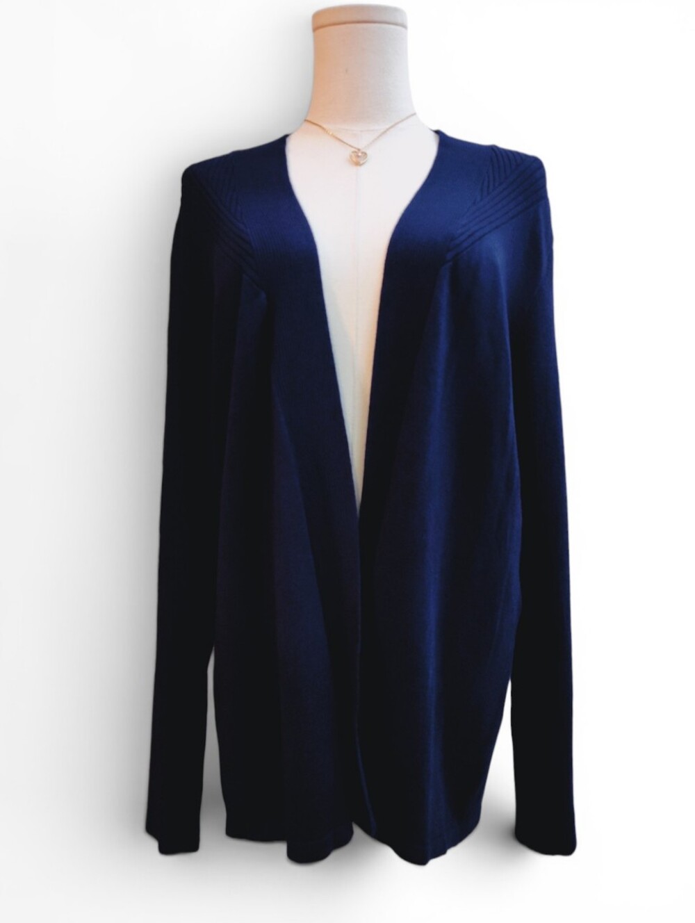 Croft & Barrow Navy Blue Open Front Cardigan Sweater Womens Size Small